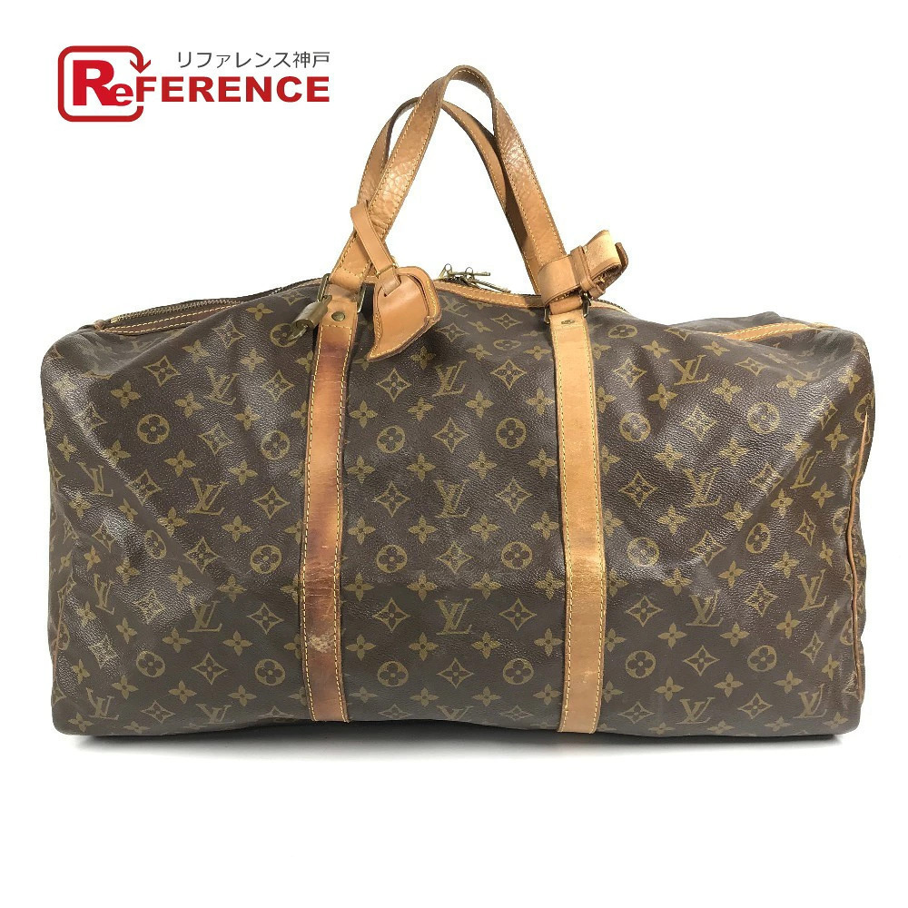 Louis Vuitton Monogram Saxophone Travel Bag Handbag Boston Canvas Brown